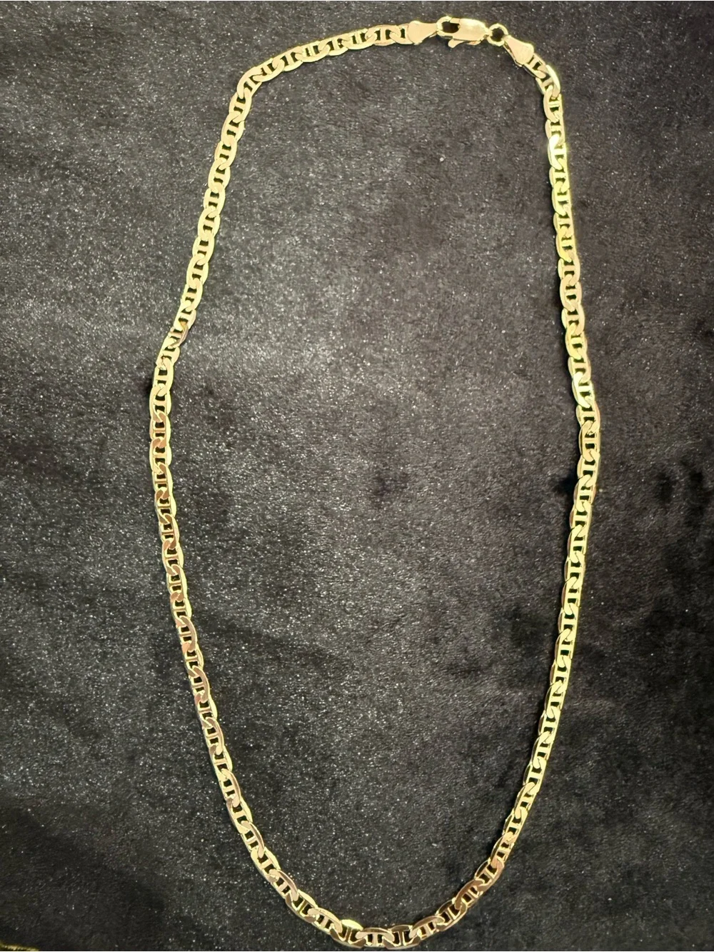 18K Gold Dipped Mariner Link Necklace - 18 Inch